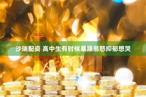 沙瑞配资 高中生有时候暴躁易怒抑郁想哭